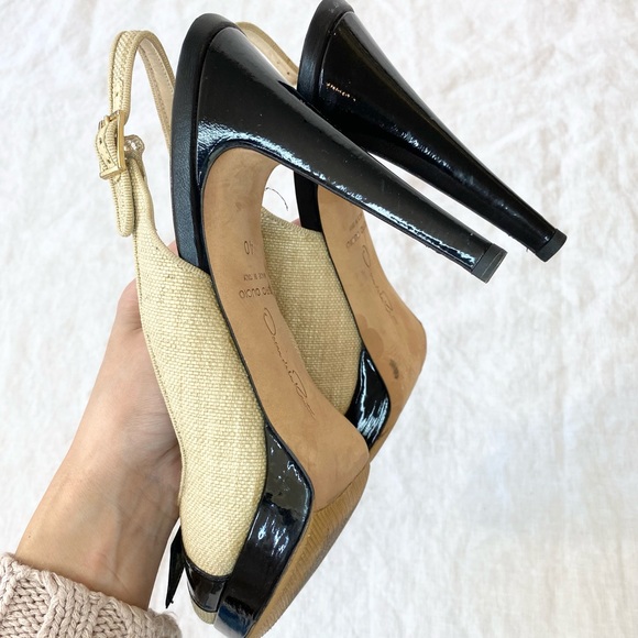 ✨Host Pick✨ Oscar de la Renta Peep Toe Heels - Picture 12 of 15